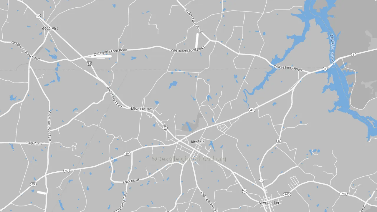 Transit Grade map of 28137, NC