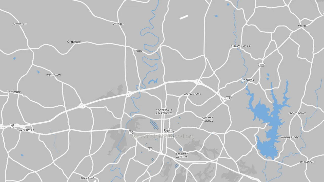 Transit Grade map of 28150, NC