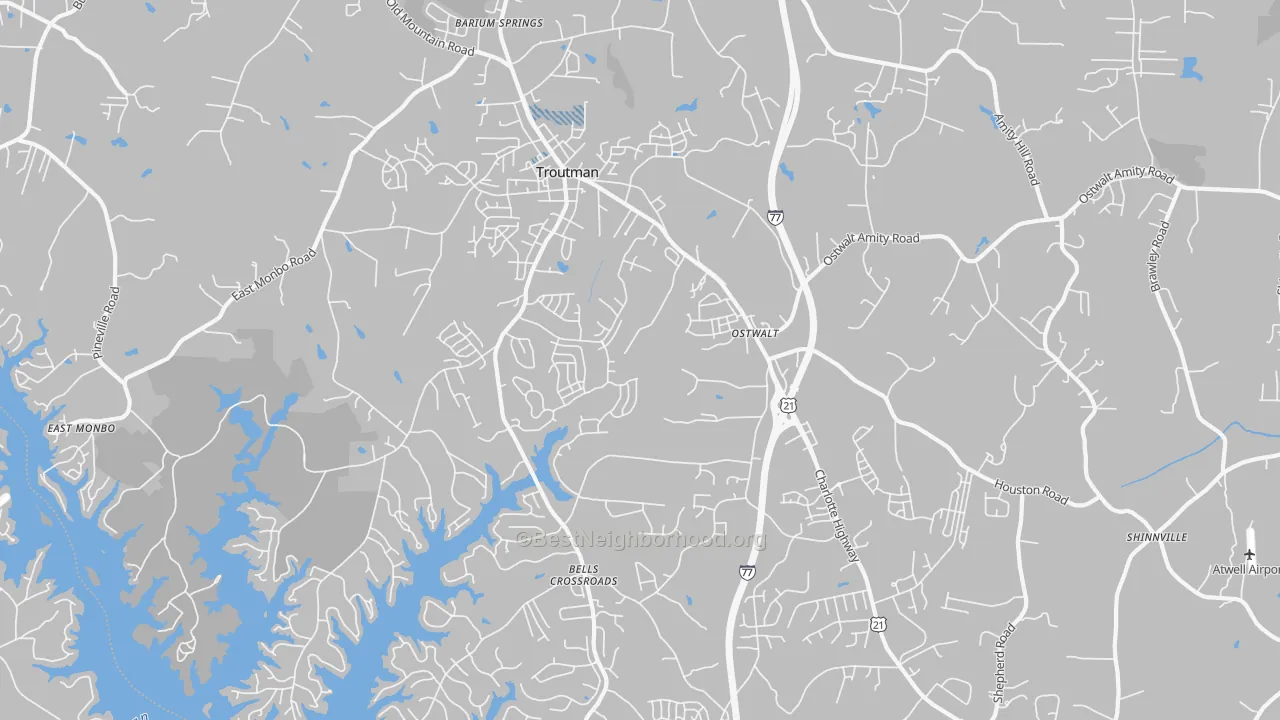 Transit Grade map of 28166, NC