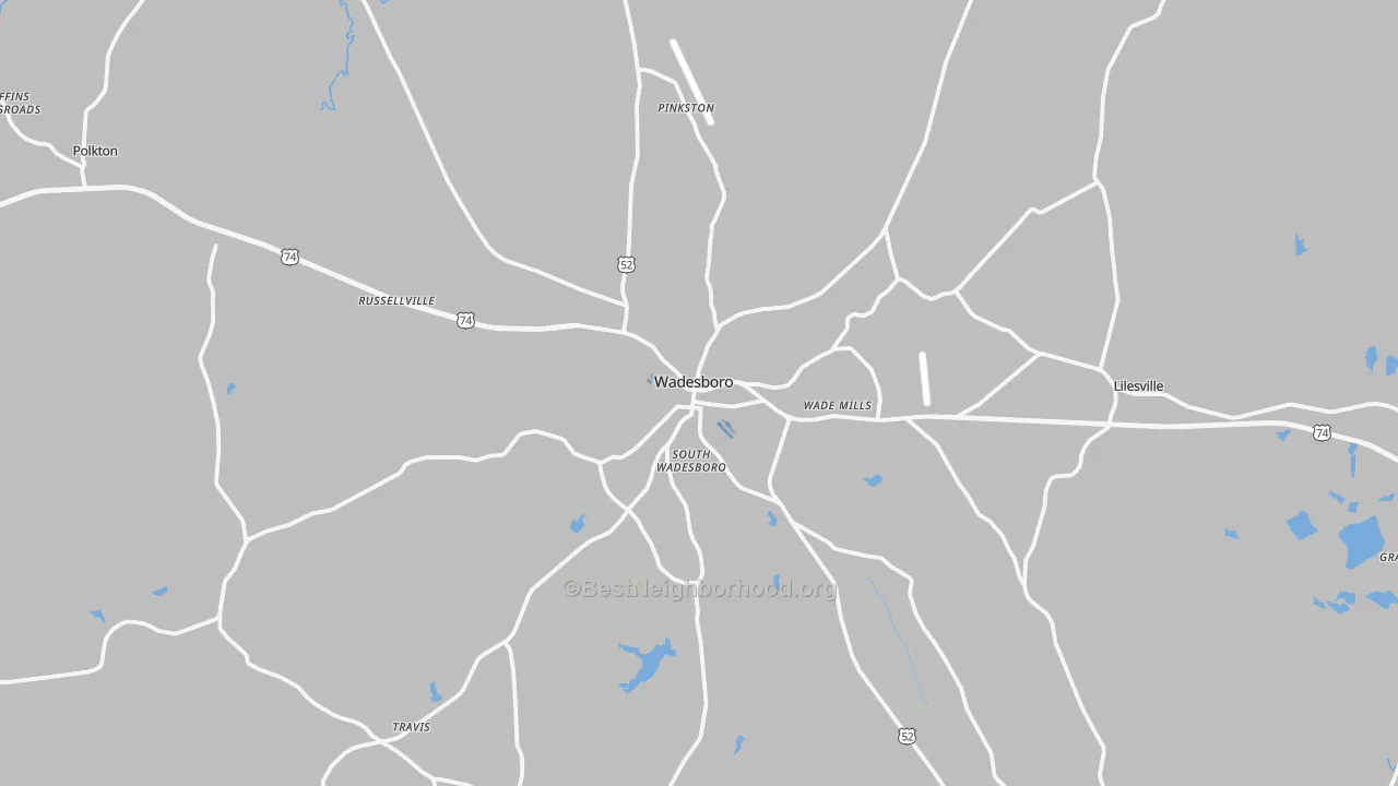 Transit Grade map of 28170, NC