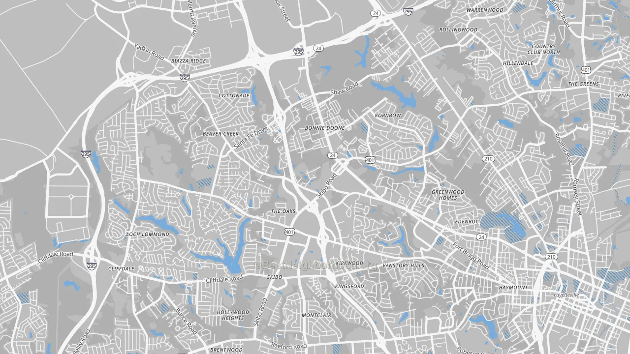 Transit Grade map of 28303, NC