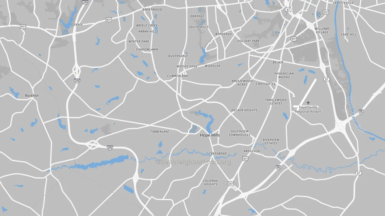 Transit Grade map of 28306, NC