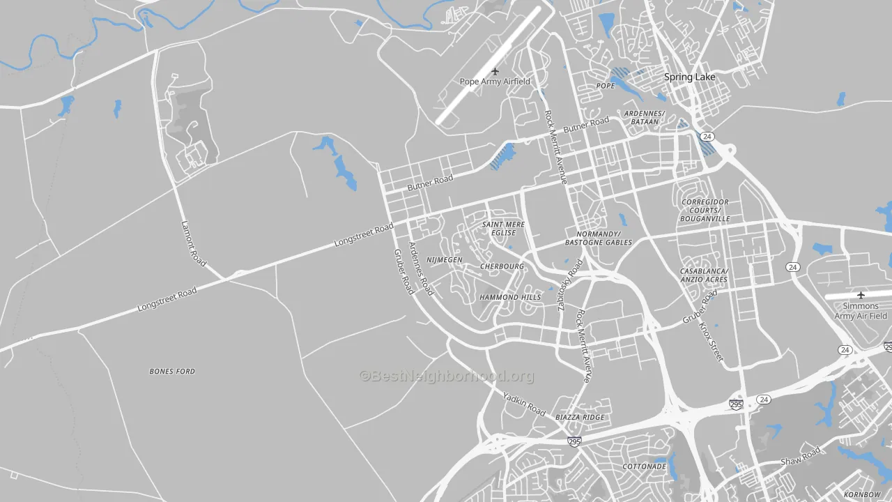 Transit Grade map of 28310, NC