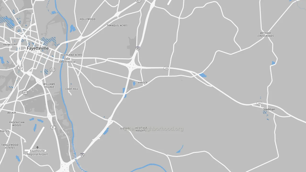 Transit Grade map of 28312, NC