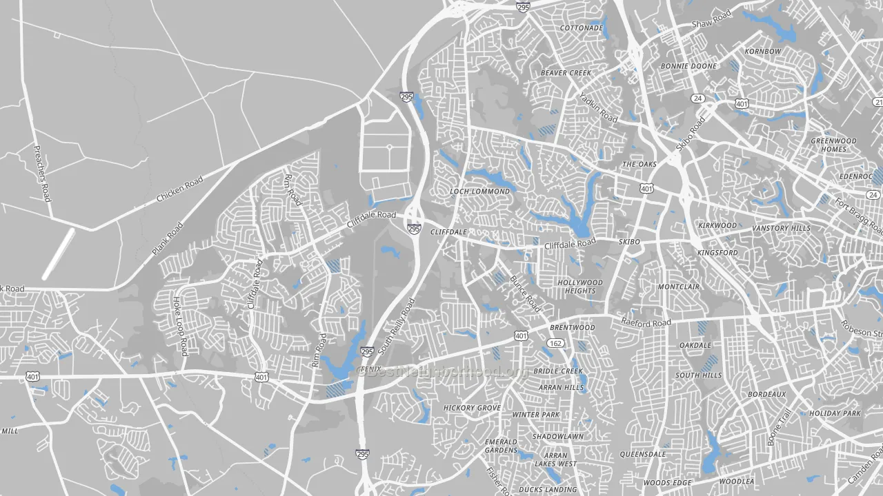 Transit Grade map of 28314, NC