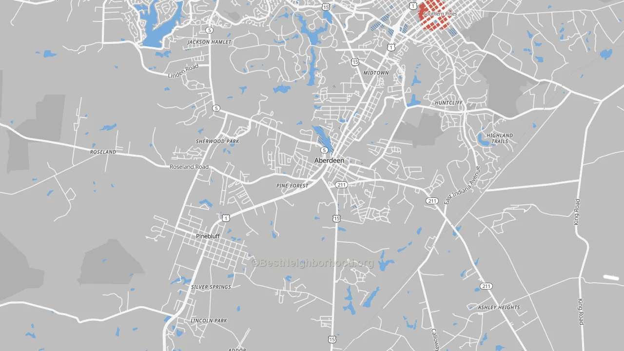 Transit Grade map of 28315, NC