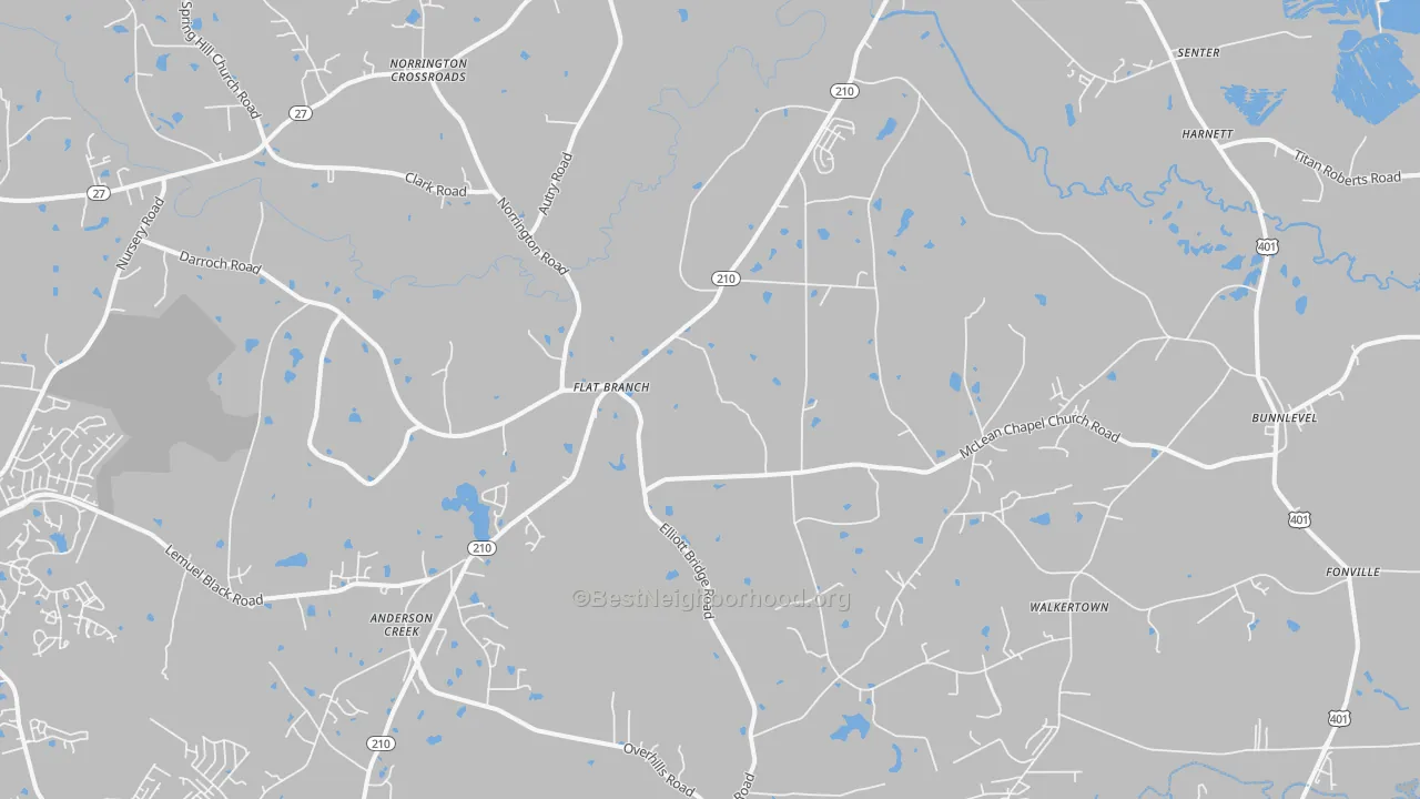 Transit Grade map of 28323, NC