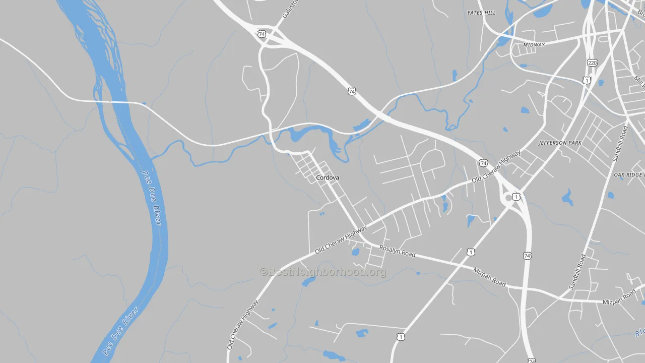 Transit Grade map of 28330, NC