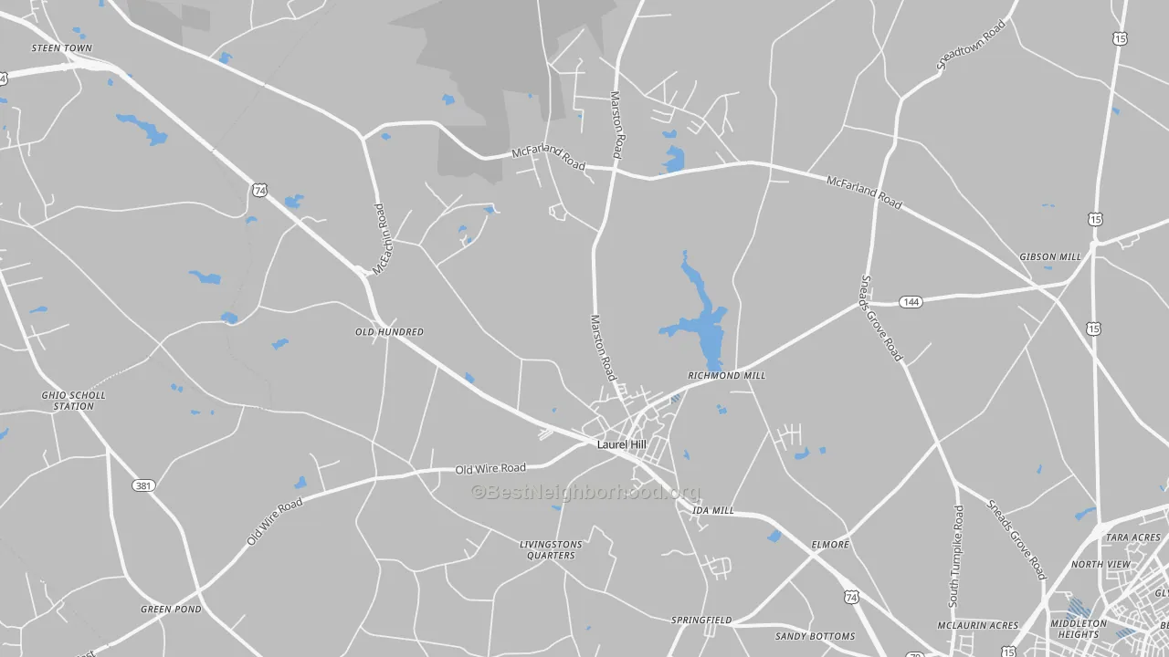 Transit Grade map of 28351, NC