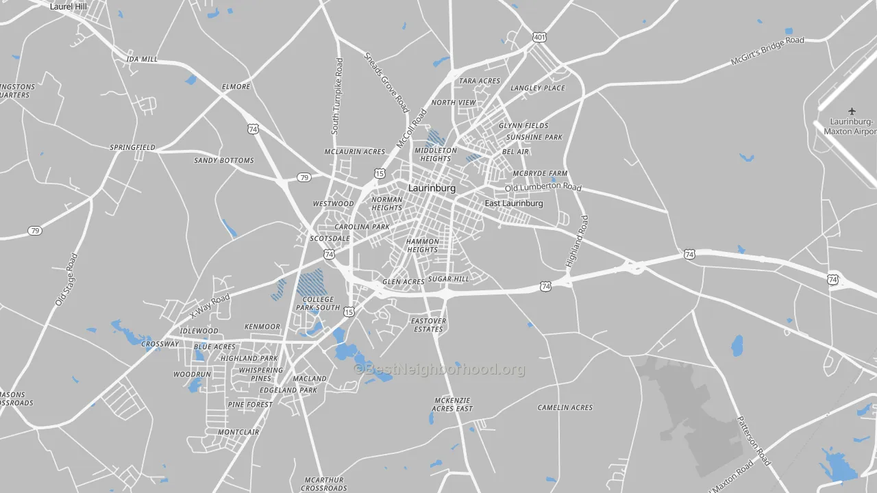 Transit Grade map of 28352, NC
