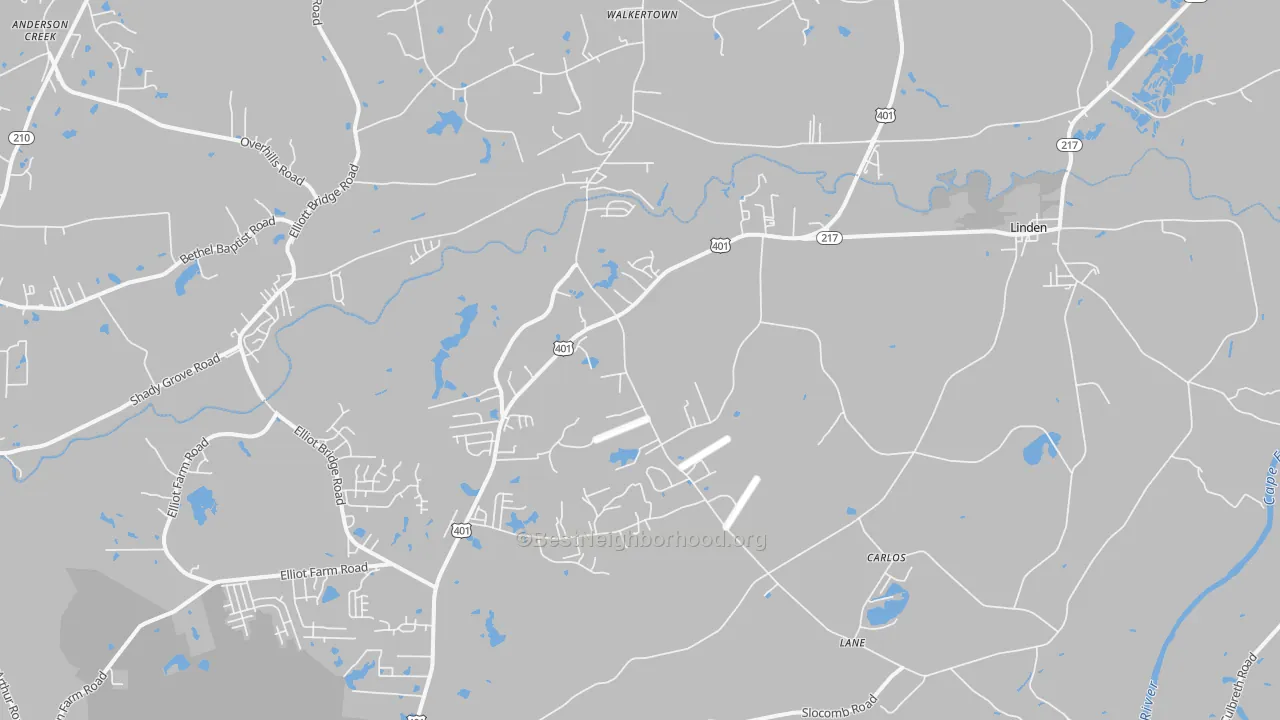 Transit Grade map of 28356, NC