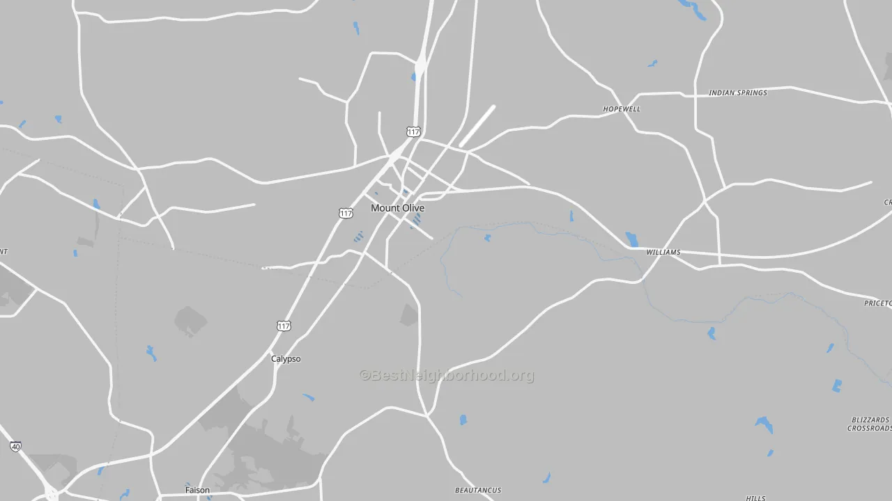 Transit Grade map of 28365, NC