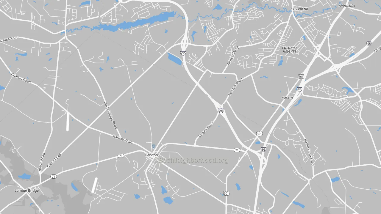 Transit Grade map of 28371, NC
