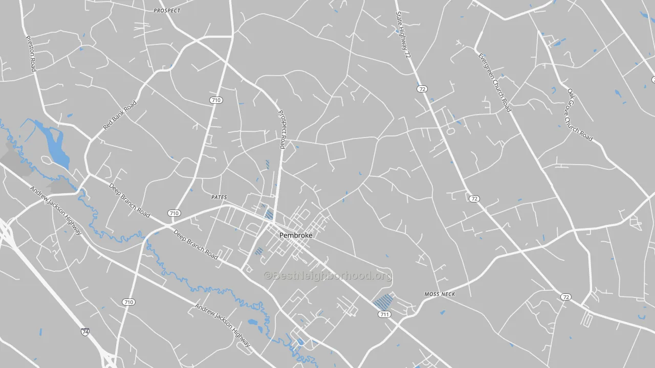 Transit Grade map of 28372, NC