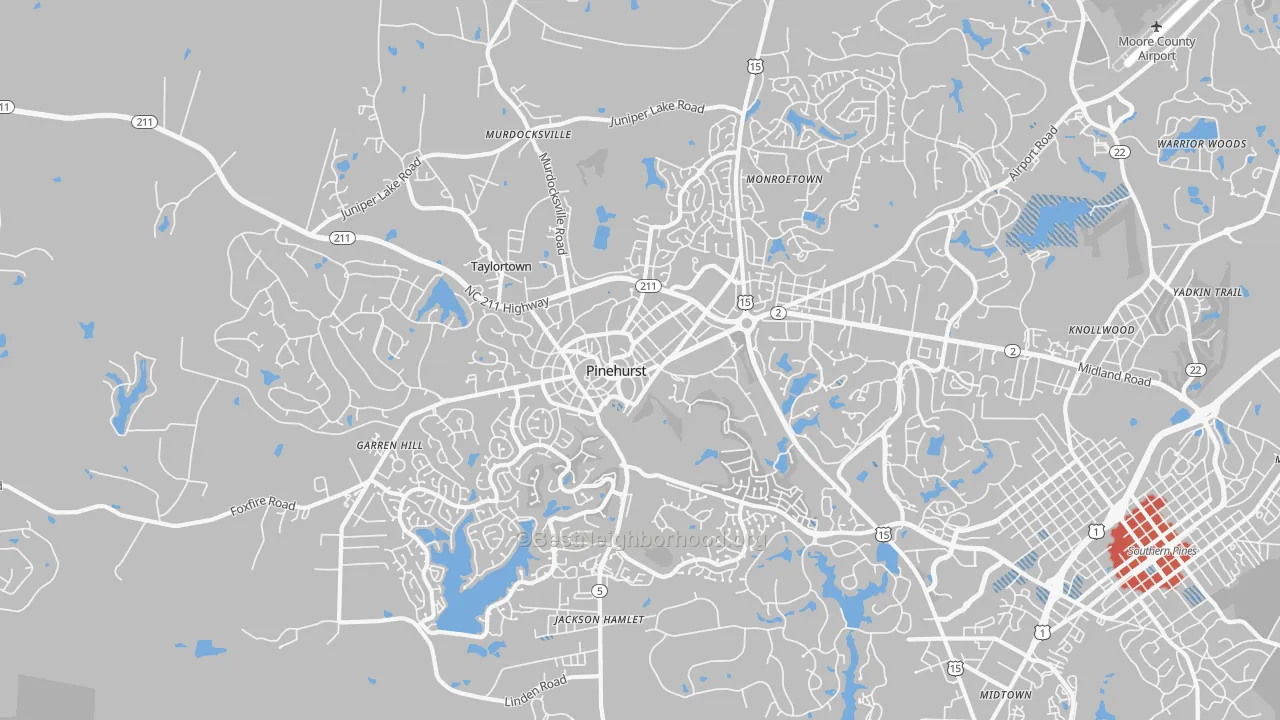 Transit Grade map of 28374, NC