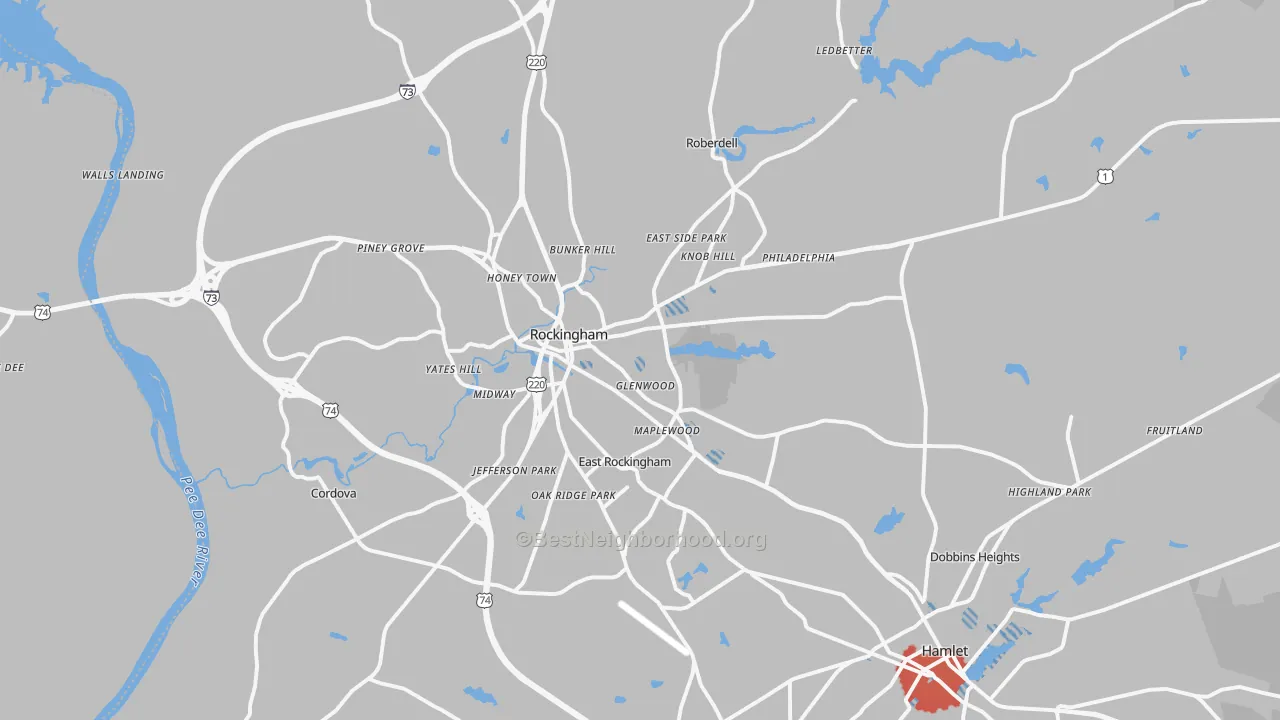 Transit Grade map of 28379, NC