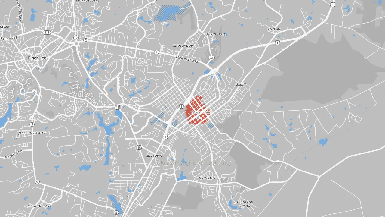 Transit Grade map of 28387, NC