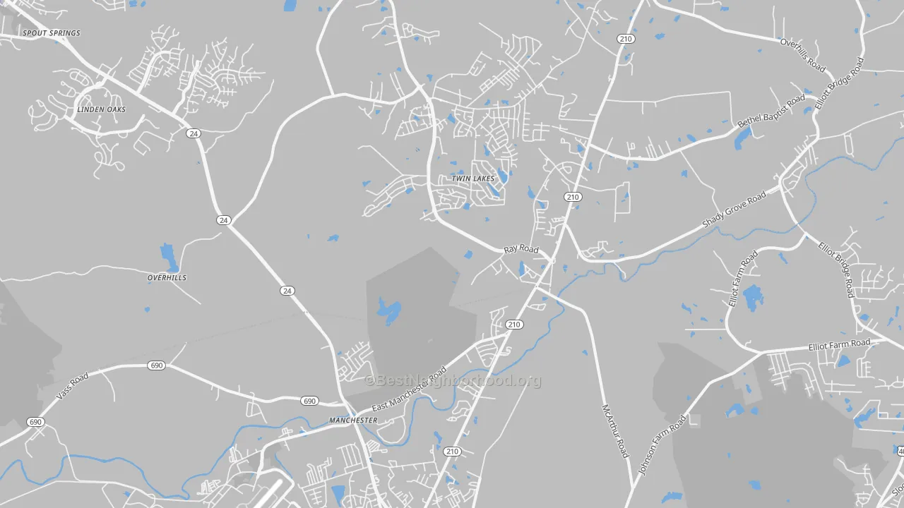 Transit Grade map of 28390, NC