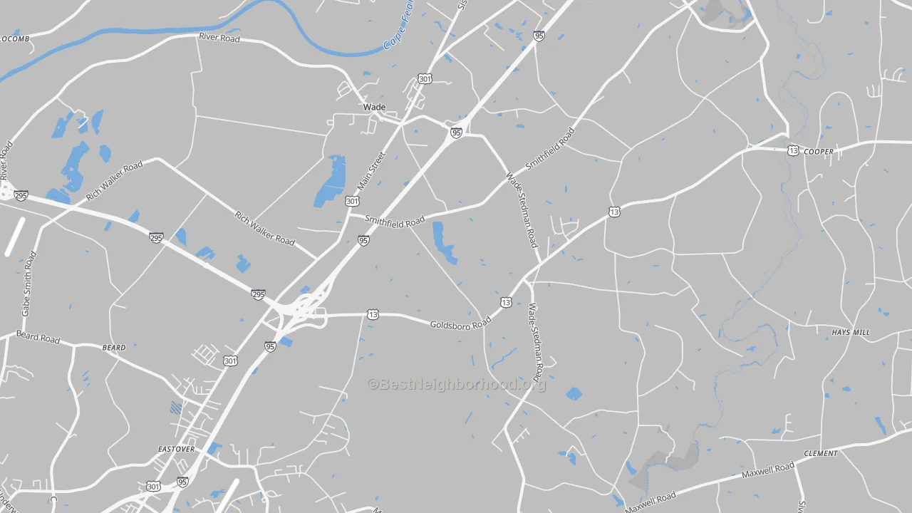 Transit Grade map of 28395, NC