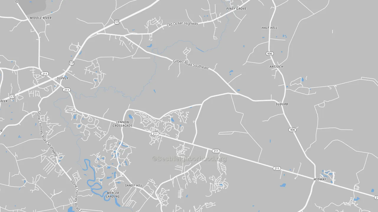 Transit Grade map of 28422, NC