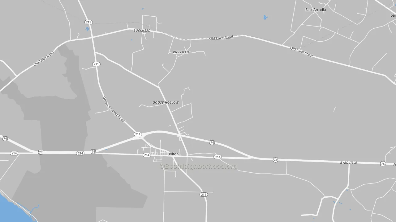 Transit Grade map of 28423, NC