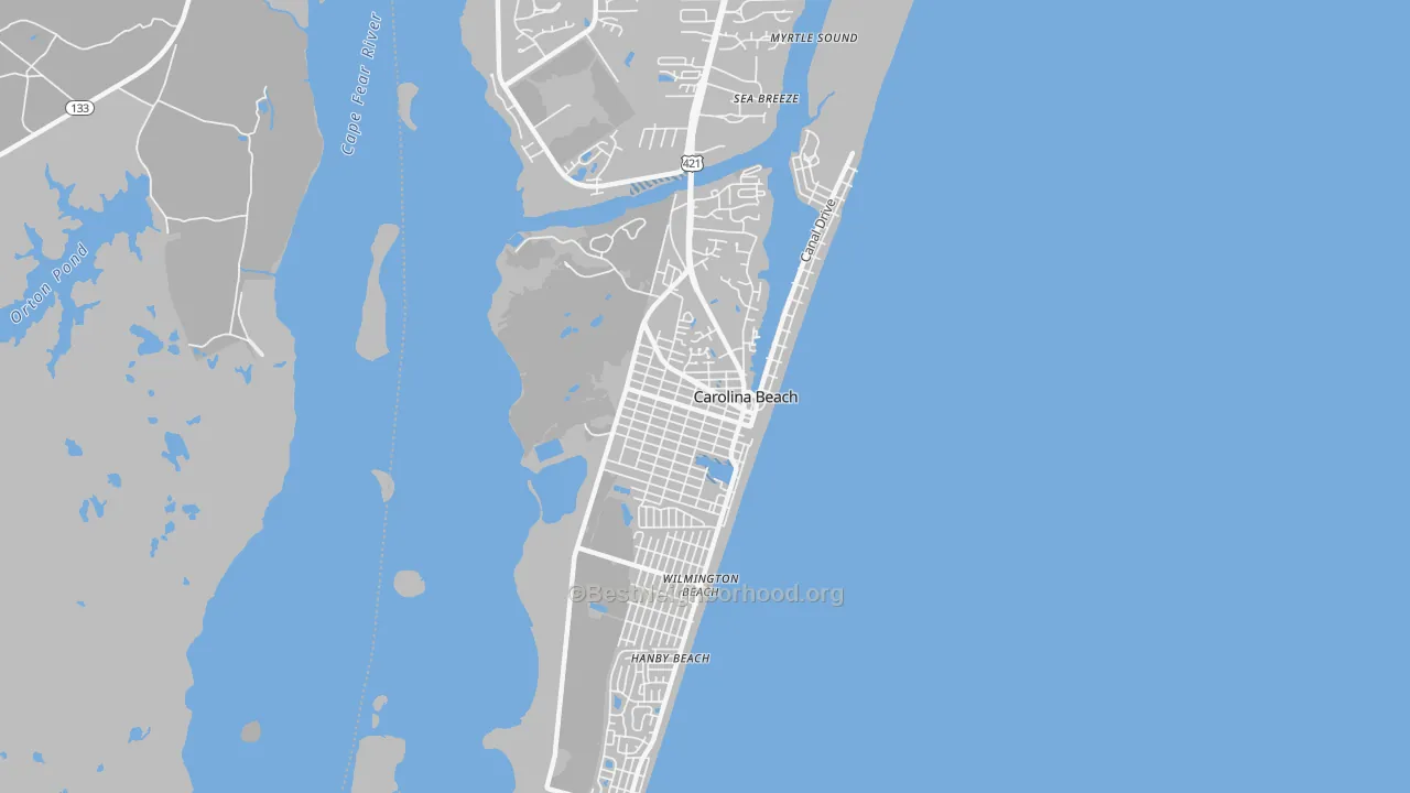 Transit Grade map of 28428, NC