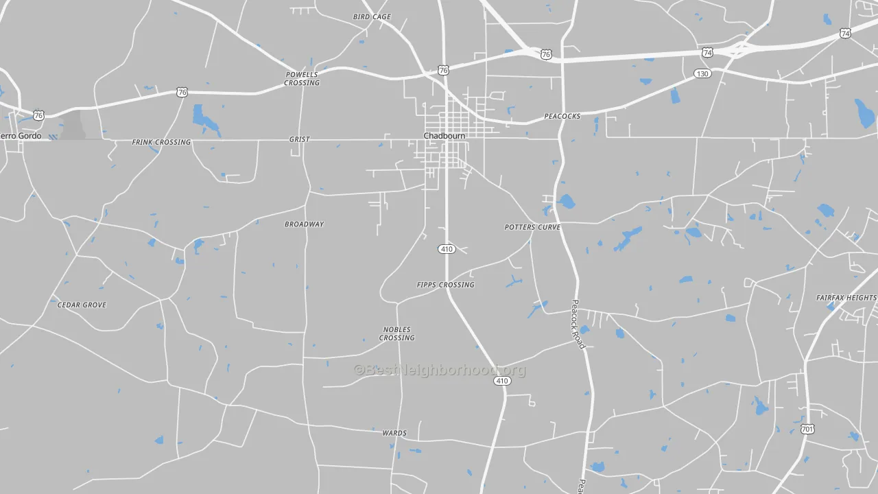 Transit Grade map of 28431, NC