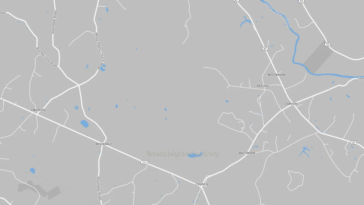 Transit Grade map of 28434, NC