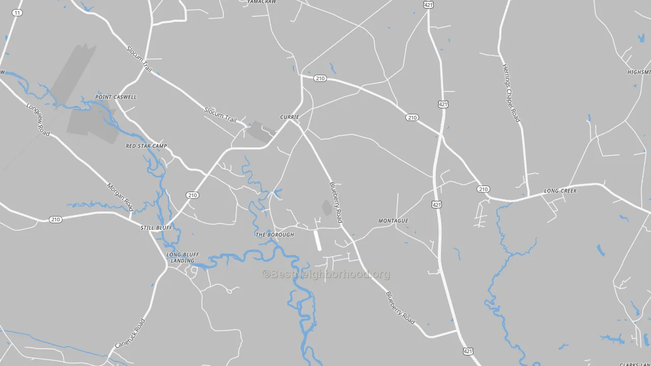Transit Grade map of 28435, NC