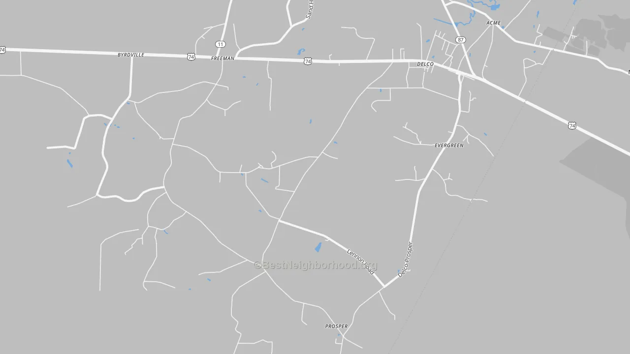 Transit Grade map of 28436, NC