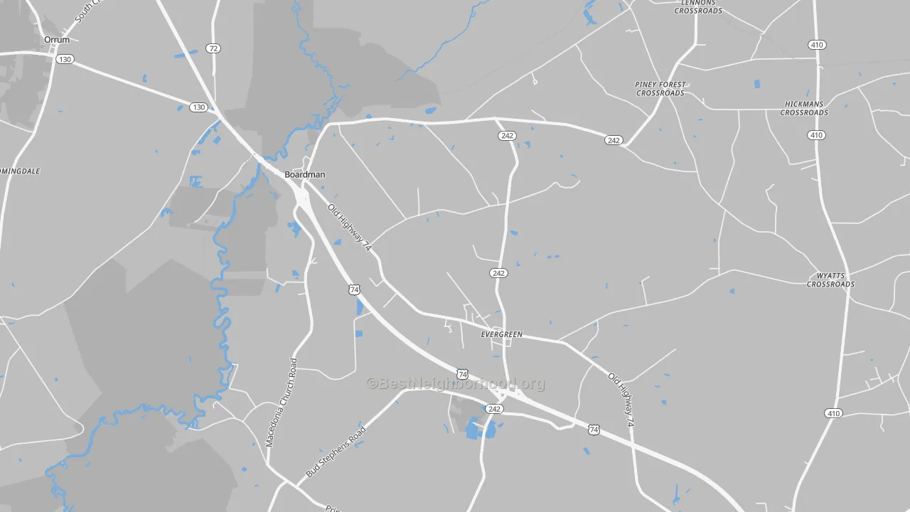 Transit Grade map of 28438, NC