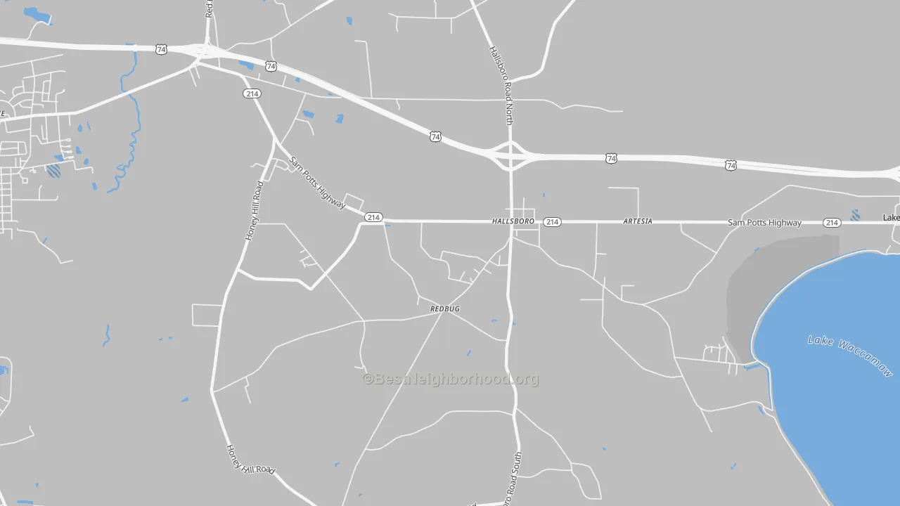 Transit Grade map of 28442, NC