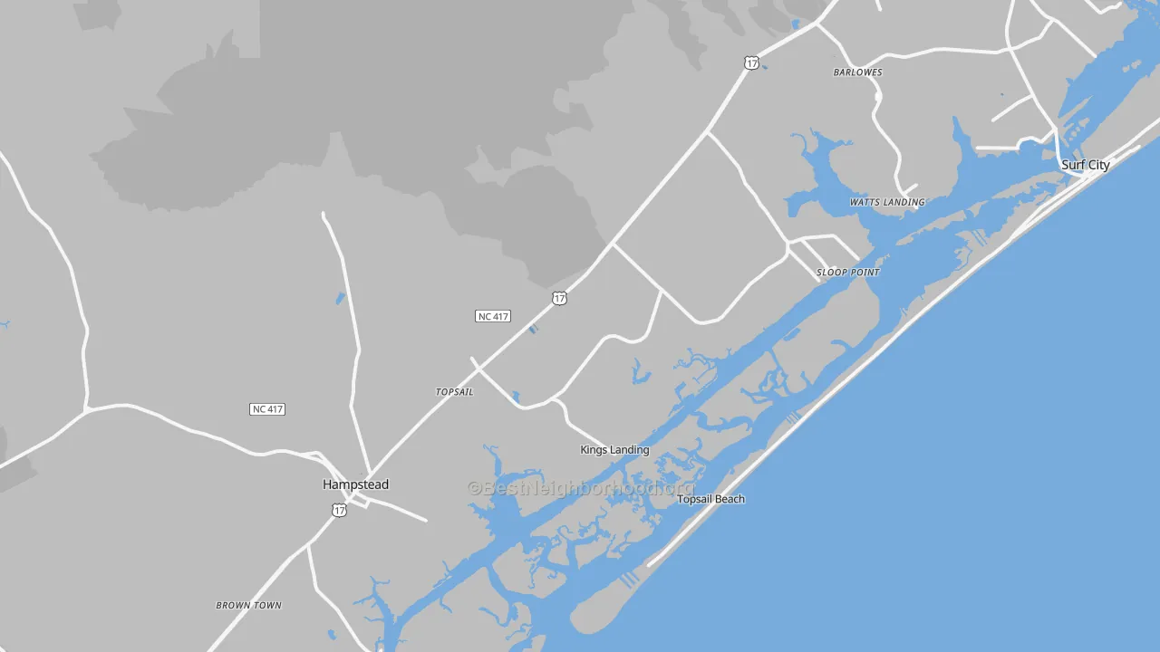 Transit Grade map of 28443, NC