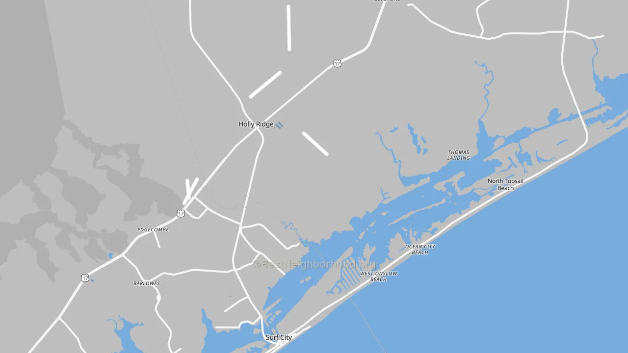 Transit Grade map of 28445, NC