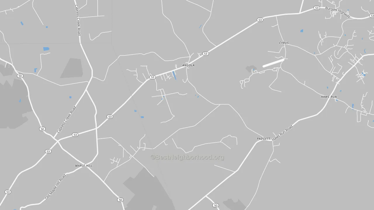 Transit Grade map of 28454, NC