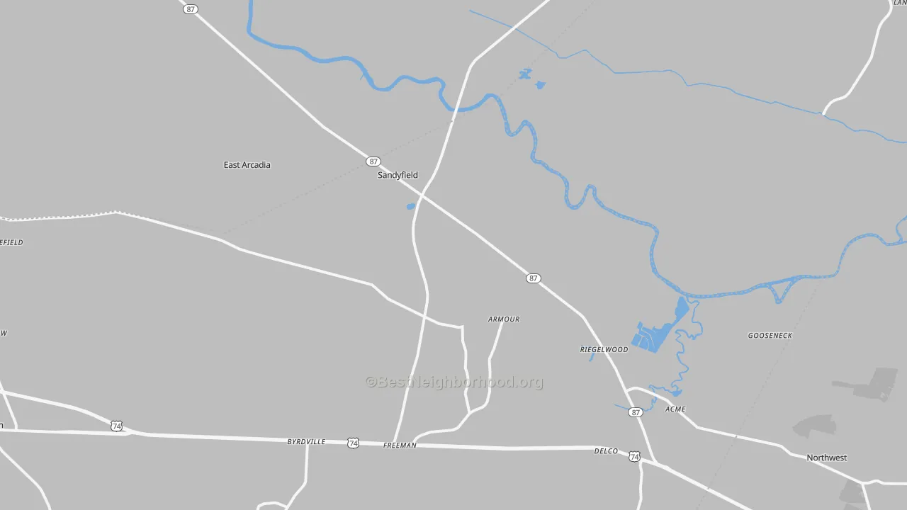 Transit Grade map of 28456, NC