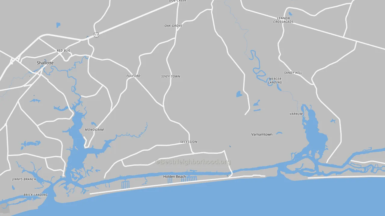 Transit Grade map of 28462, NC