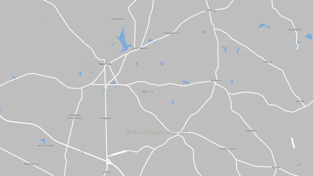 Transit Grade map of 28463, NC