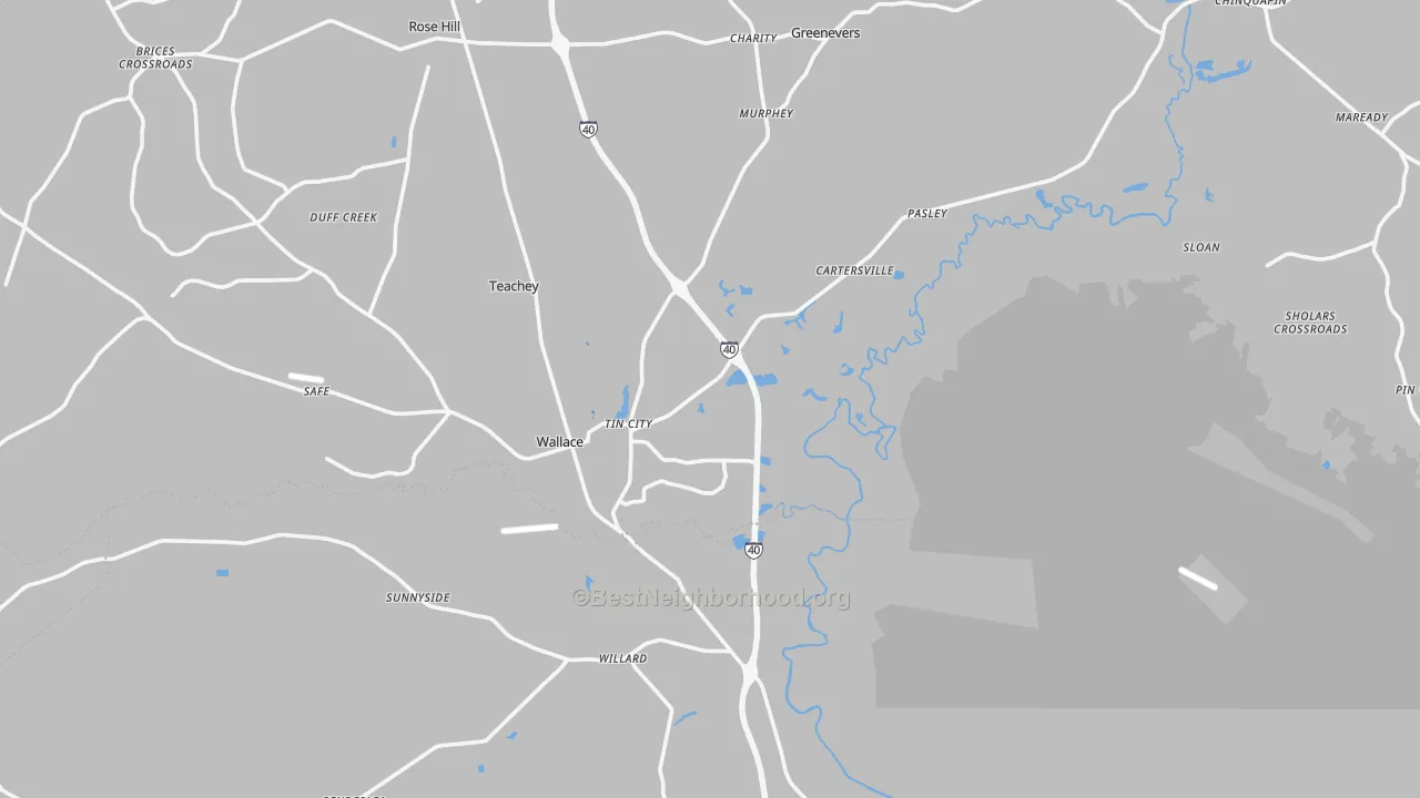 Transit Grade map of 28466, NC