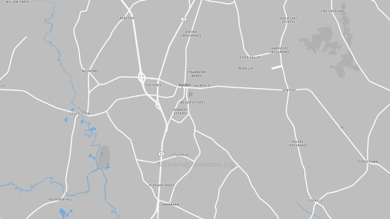 Transit Grade map of 28513, NC