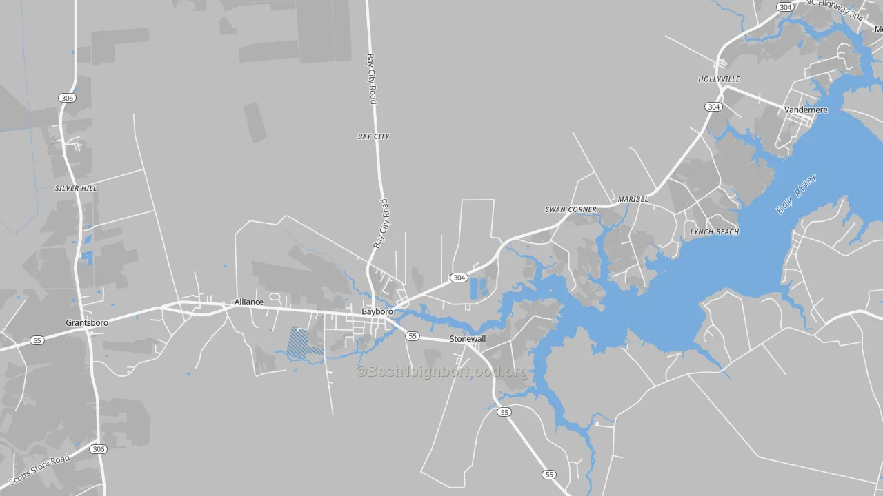 Transit Grade map of 28515, NC