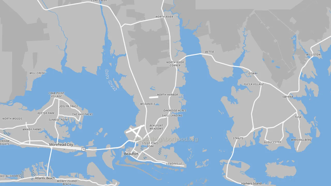 Transit Grade map of 28516, NC