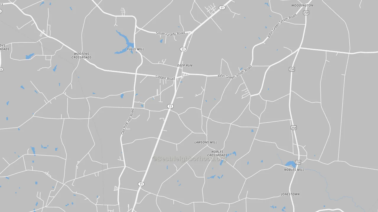 Transit Grade map of 28525, NC