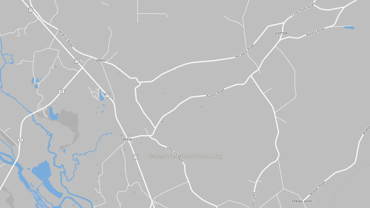 Transit Grade map of 28527, NC