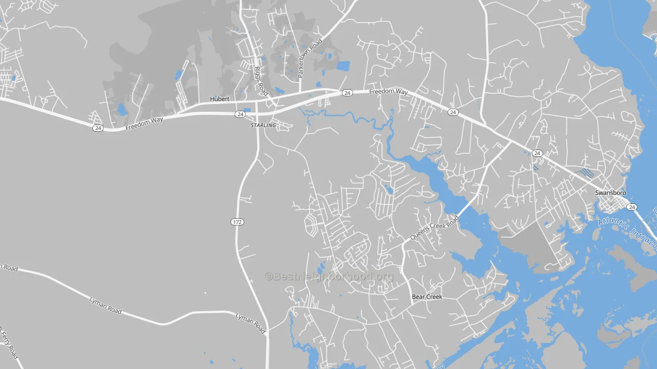 Transit Grade map of 28539, NC