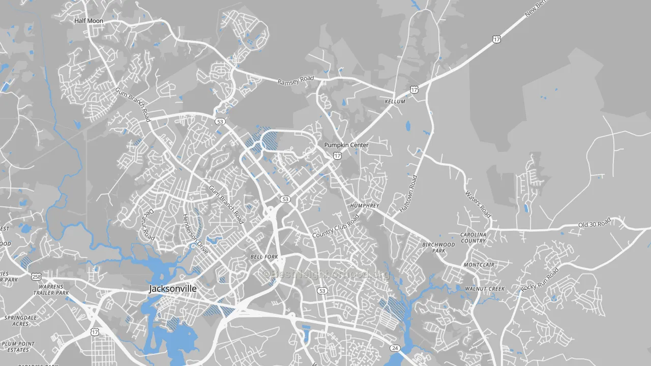 Transit Grade map of 28546, NC