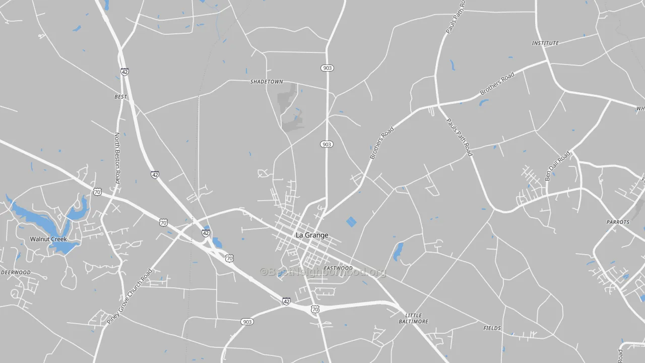 Transit Grade map of 28551, NC
