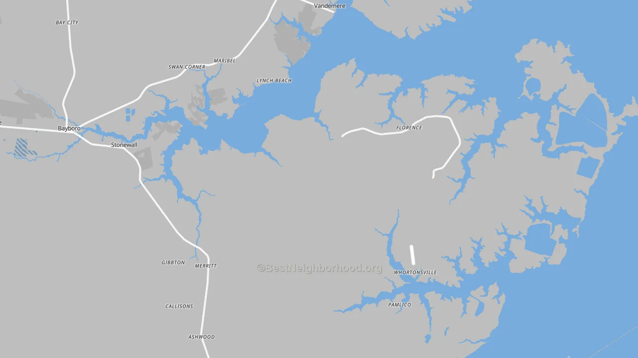 Transit Grade map of 28556, NC