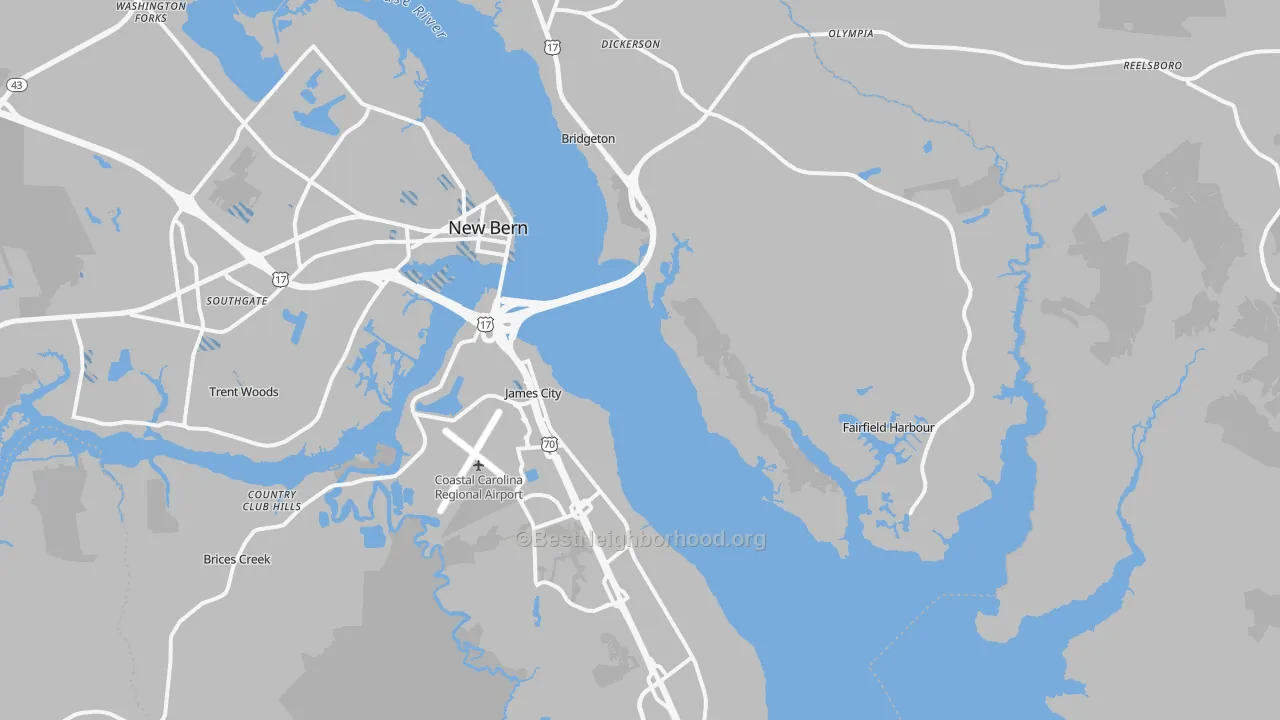 Transit Grade map of 28560, NC