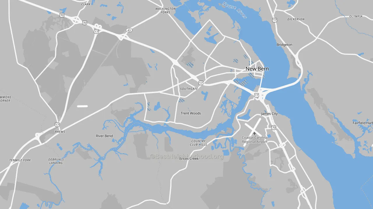 Transit Grade map of 28562, NC